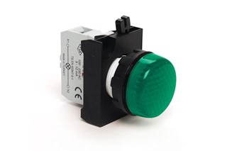 CP Series Plastic with LED 100-230V AC Green 22 mm Pilot